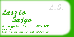 laszlo sajgo business card
